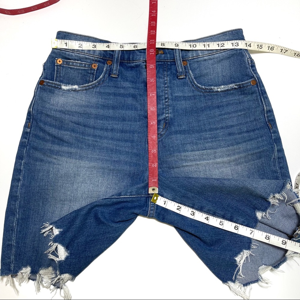 Madewell High-Rise Denim Mid-Length Shorts Size 25 L0367 - Picture 8 of 10